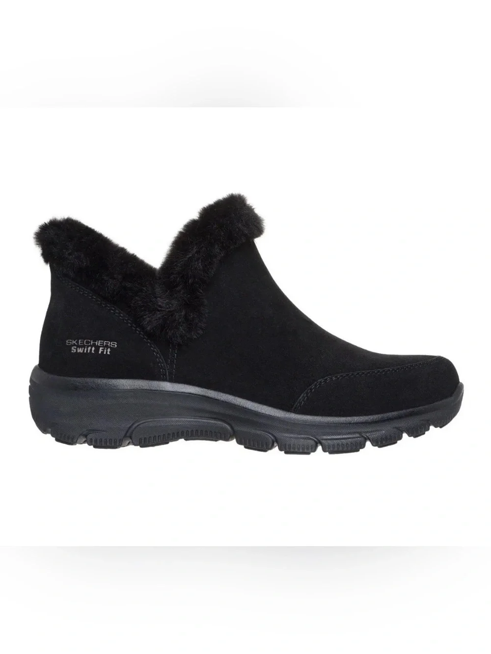 Skechers Women's Swift Fit Hands Free Black Slip-On Boot Size 8 New